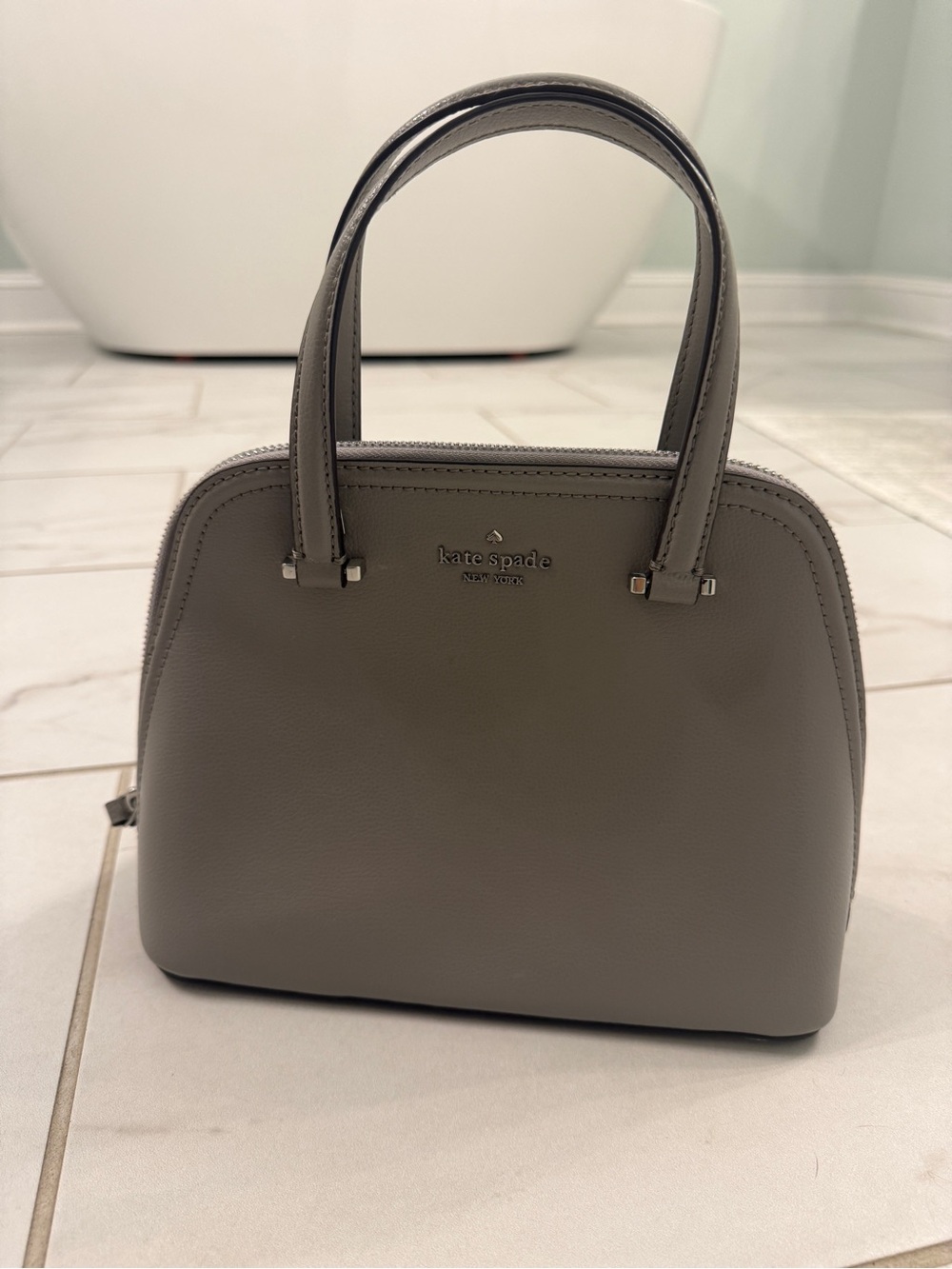 kate spade Grey Dome Satchel Handbag